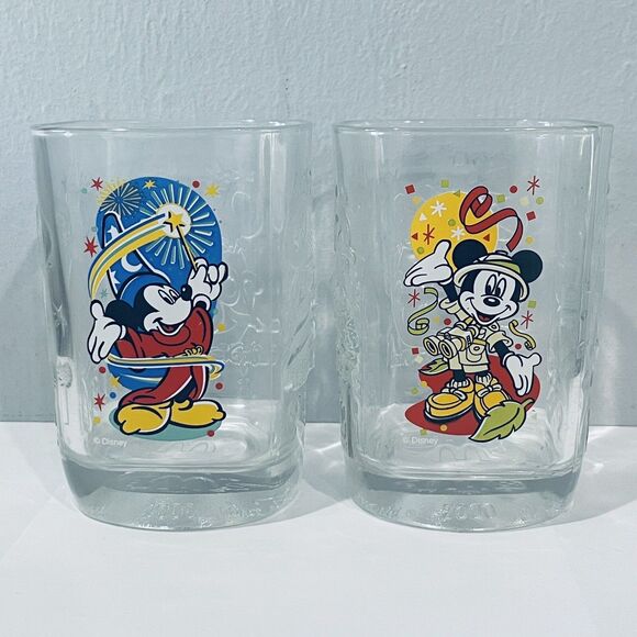Walt Disney Other - Vtg New Lot 2 McDonalds Walt Disney World Glasses Y2k 2000 Celebration Mickey